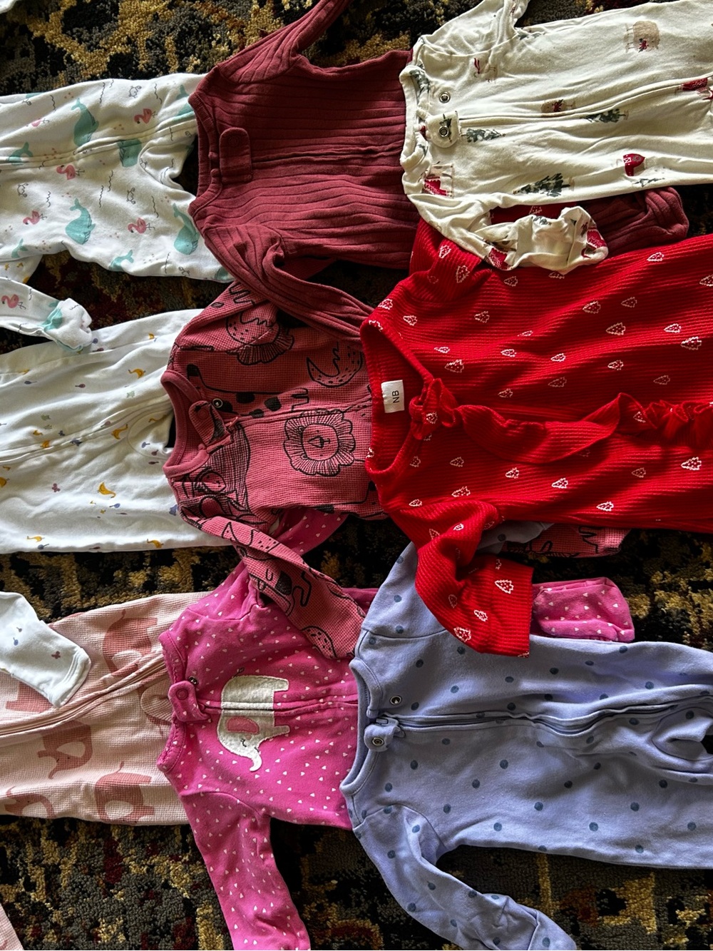 Assorted Newborn Footies - 9 total